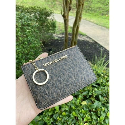 michael kors large fur keychain|Michael Kors wallet gift set.